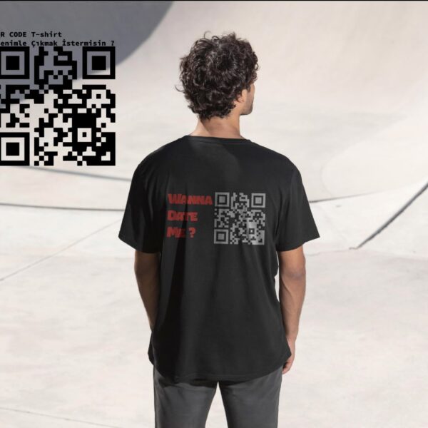 Özel Baskılı Tişört ,Qr tshirt , qr code link'li Kişiye