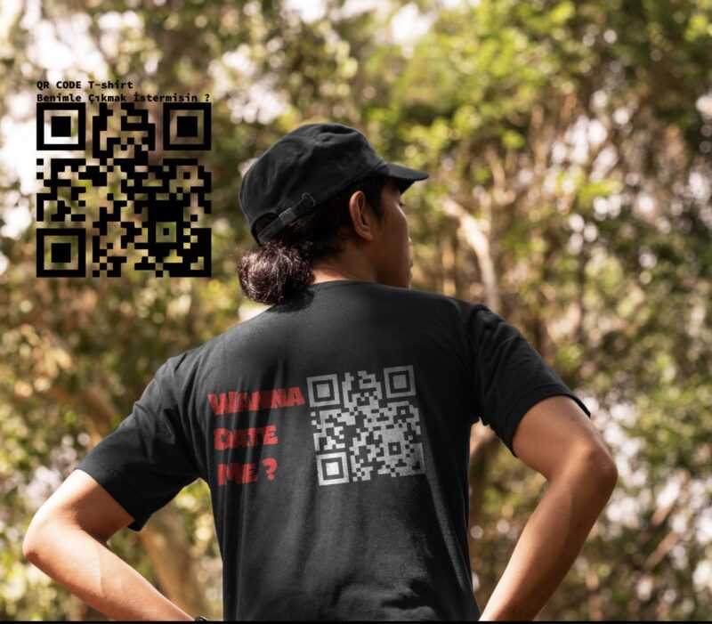 Kişiye özel ,Özel Baskılı Tişört Qr tshirt , qr code link’li KişiyeÖzel Baskılı Tişört Qr tshirt , qr code link’li Kişiye