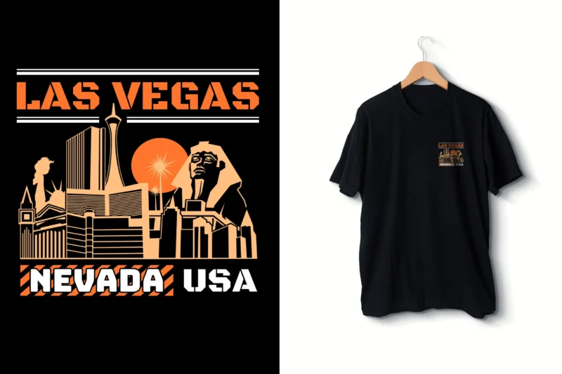 Las vegas scaled Kişiye özel ,Tşört Siyah Erkek Las-vegas Küçük baskılı TshirtTşört Siyah Erkek Las-vegas Küçük baskılı Tshirt