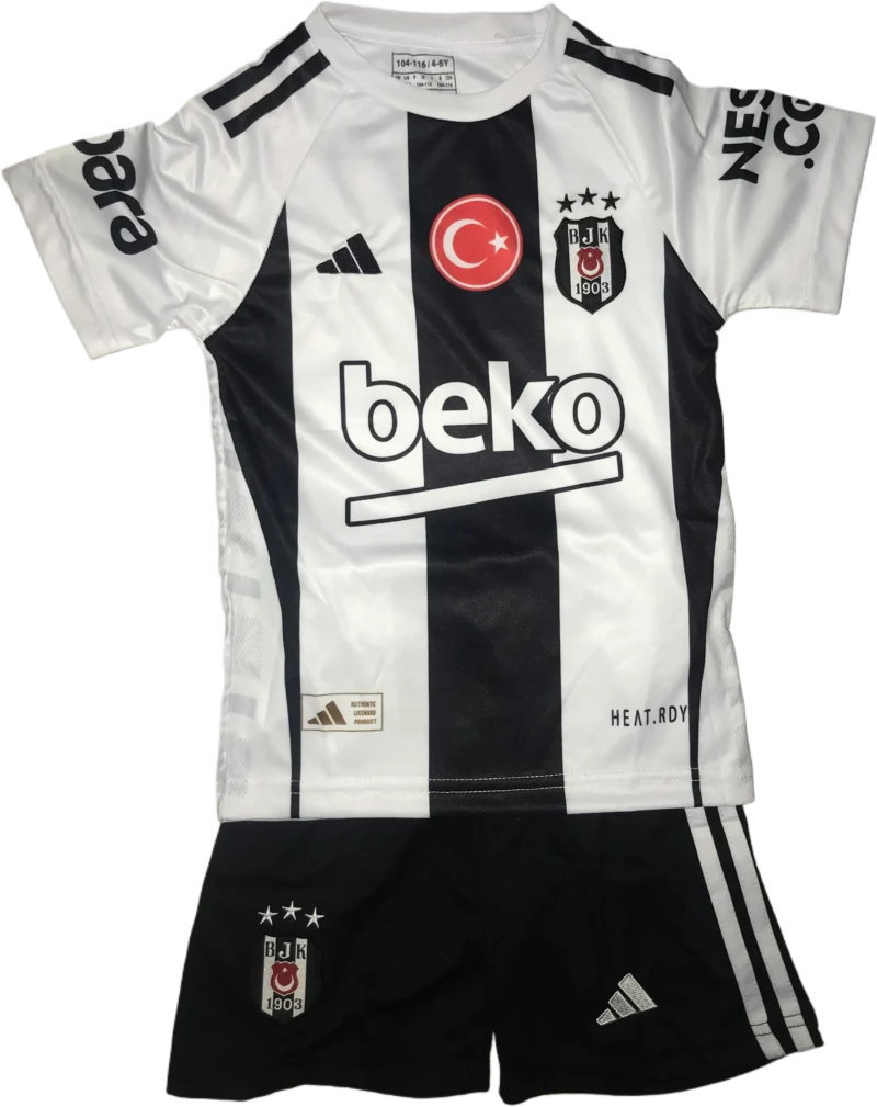 Beşiktaş Yeni Sezon Çocuk forması Siyah şortlu kişiye özel isim içeriği